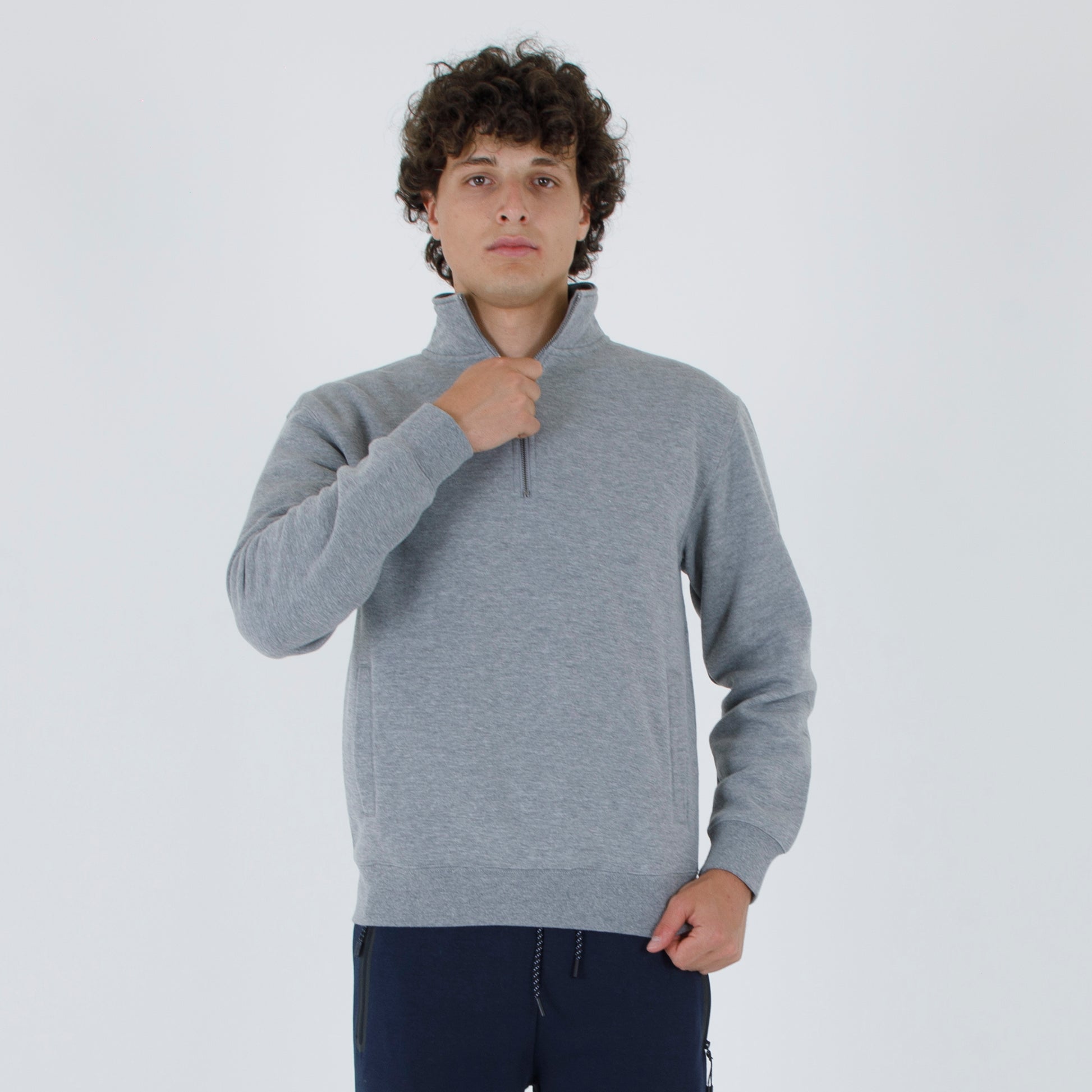 Felpa mezza zip