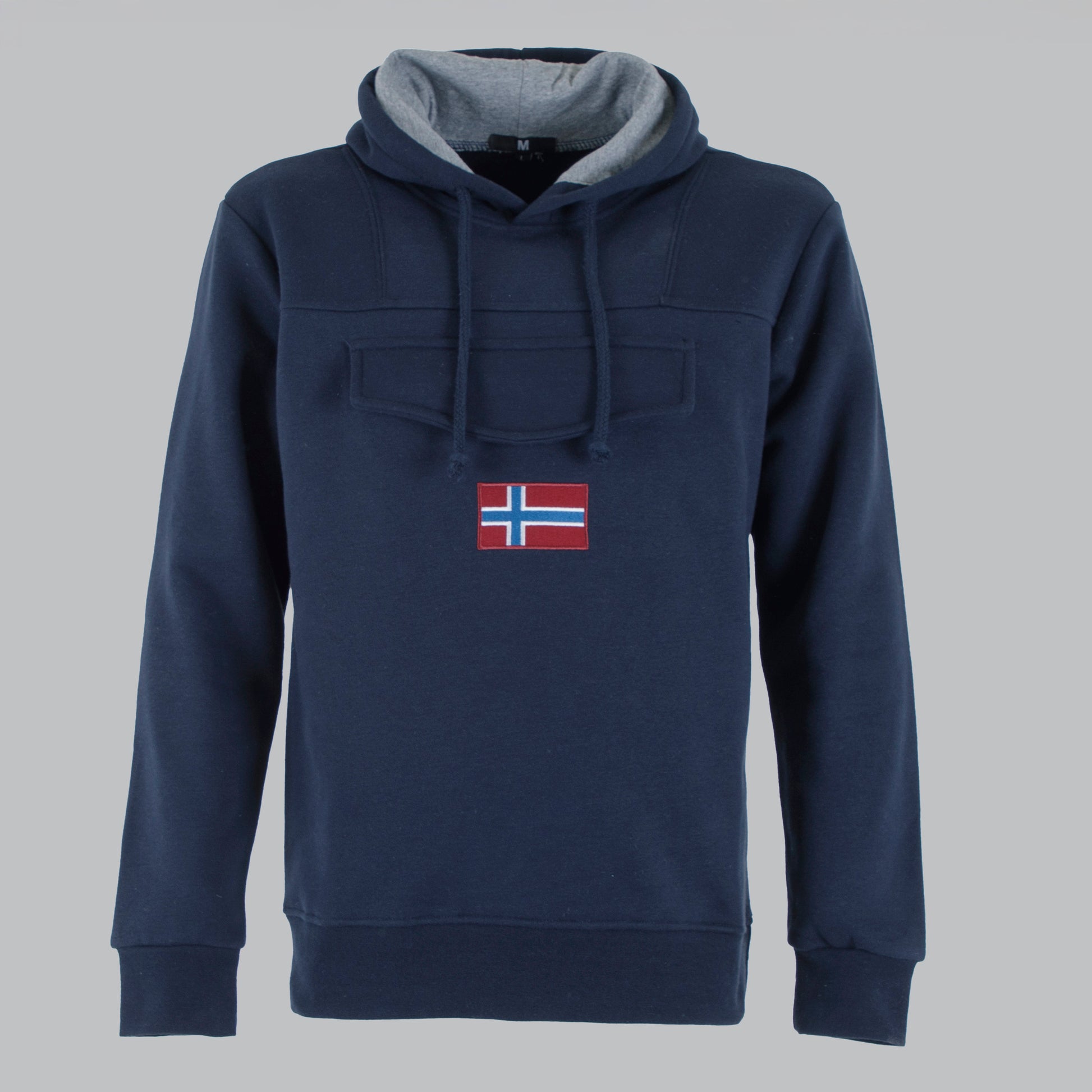 Felpa girocollo cappuccio patch Norvegia