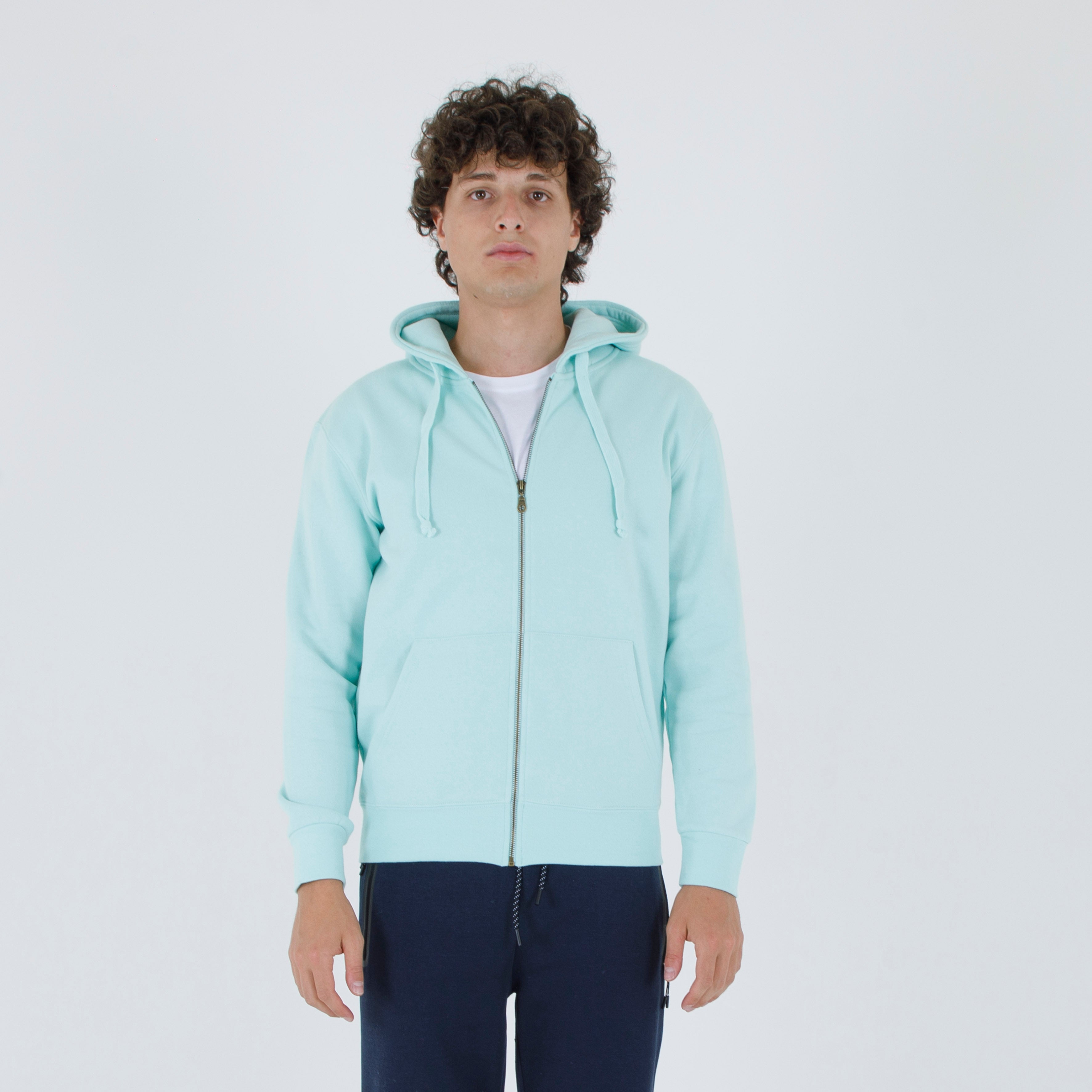 Felpa zip con cappuccio