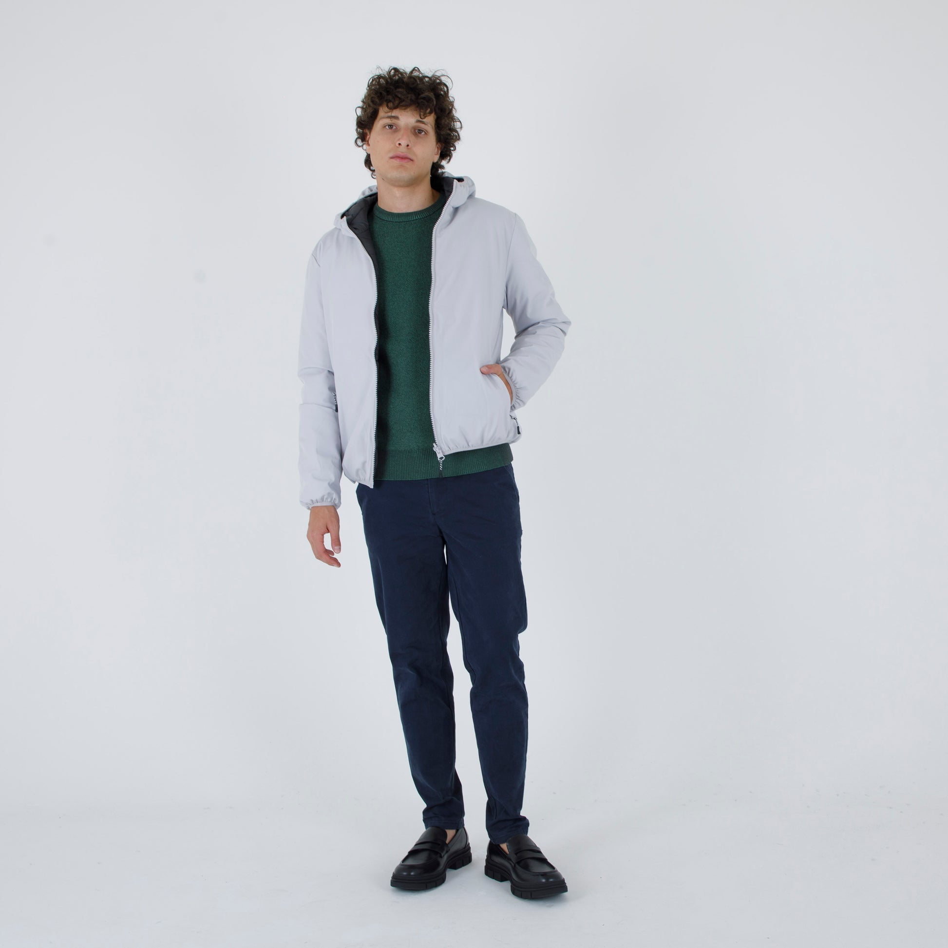 Giubbetto con piumino interno reverso