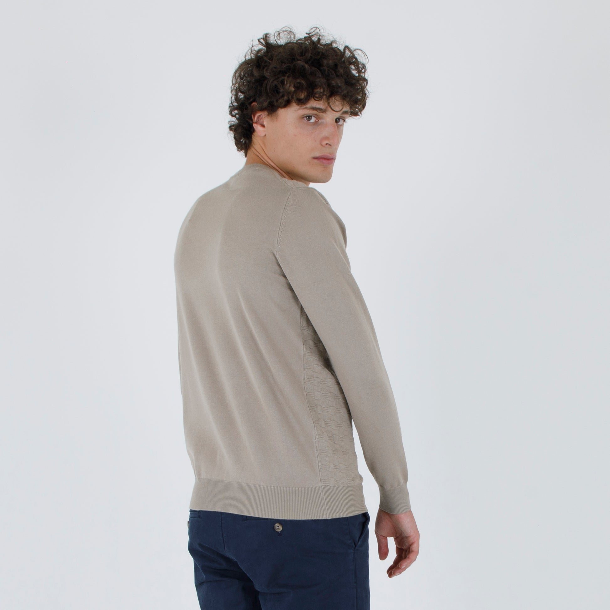 pullover jacquard girocollo