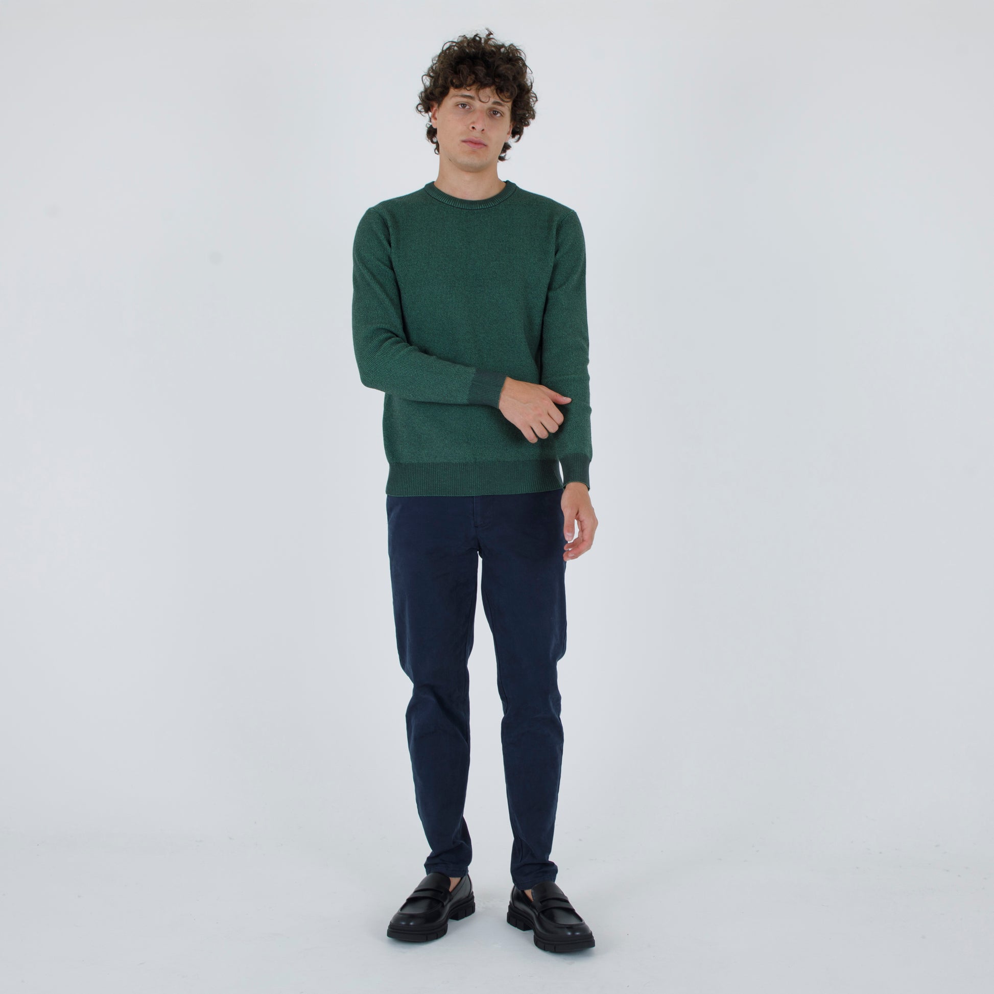 Pullover Girocollo costina 1x1