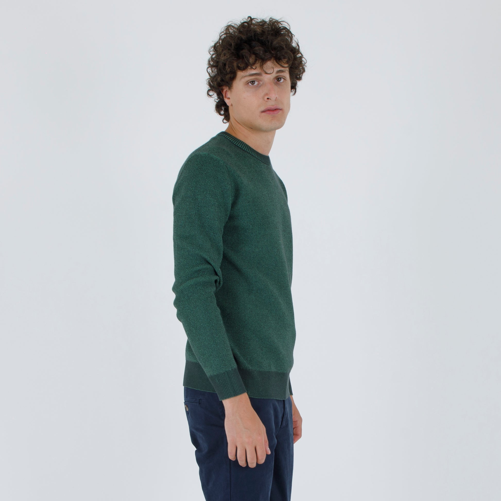 Pullover Girocollo costina 1x1