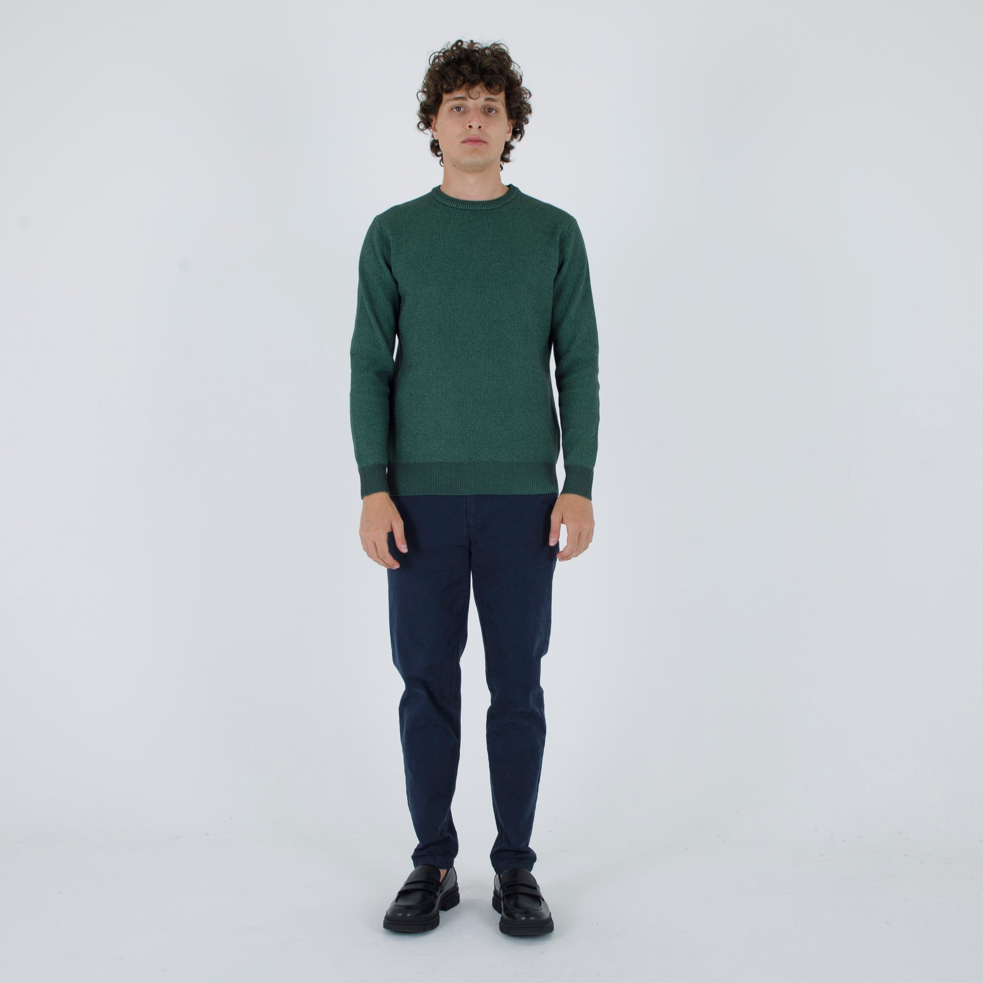Pullover Girocollo costina 1x1