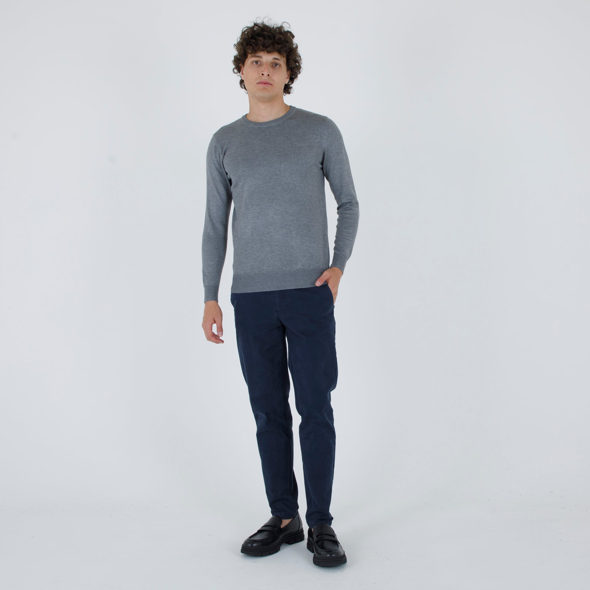 pullover girocollo rasato