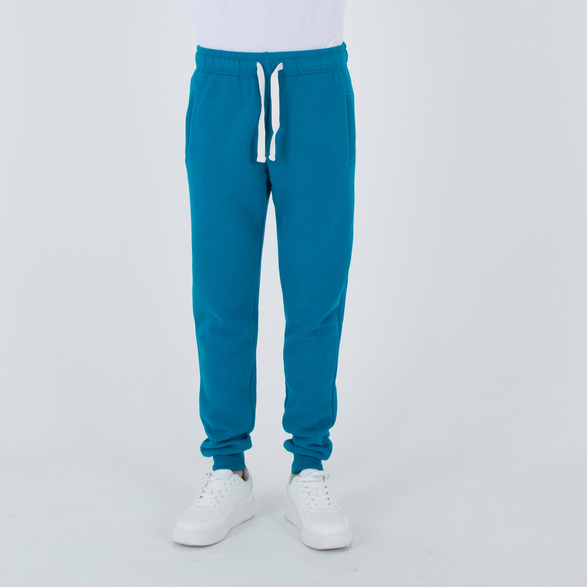 Pantalone Jogger felpa laccio contrasto