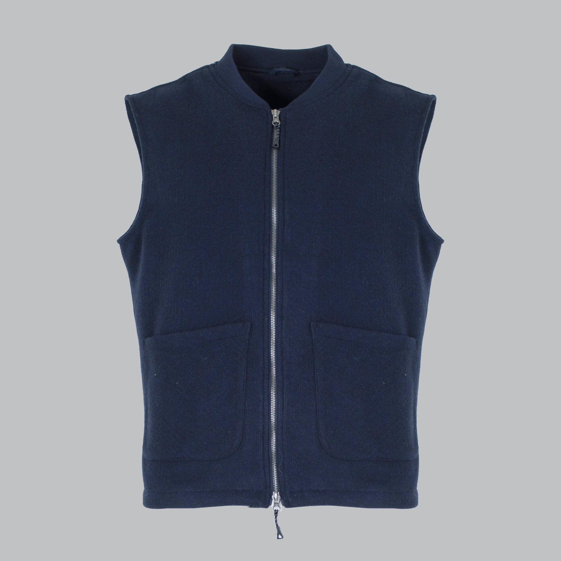 Gilet con zip in tessuto