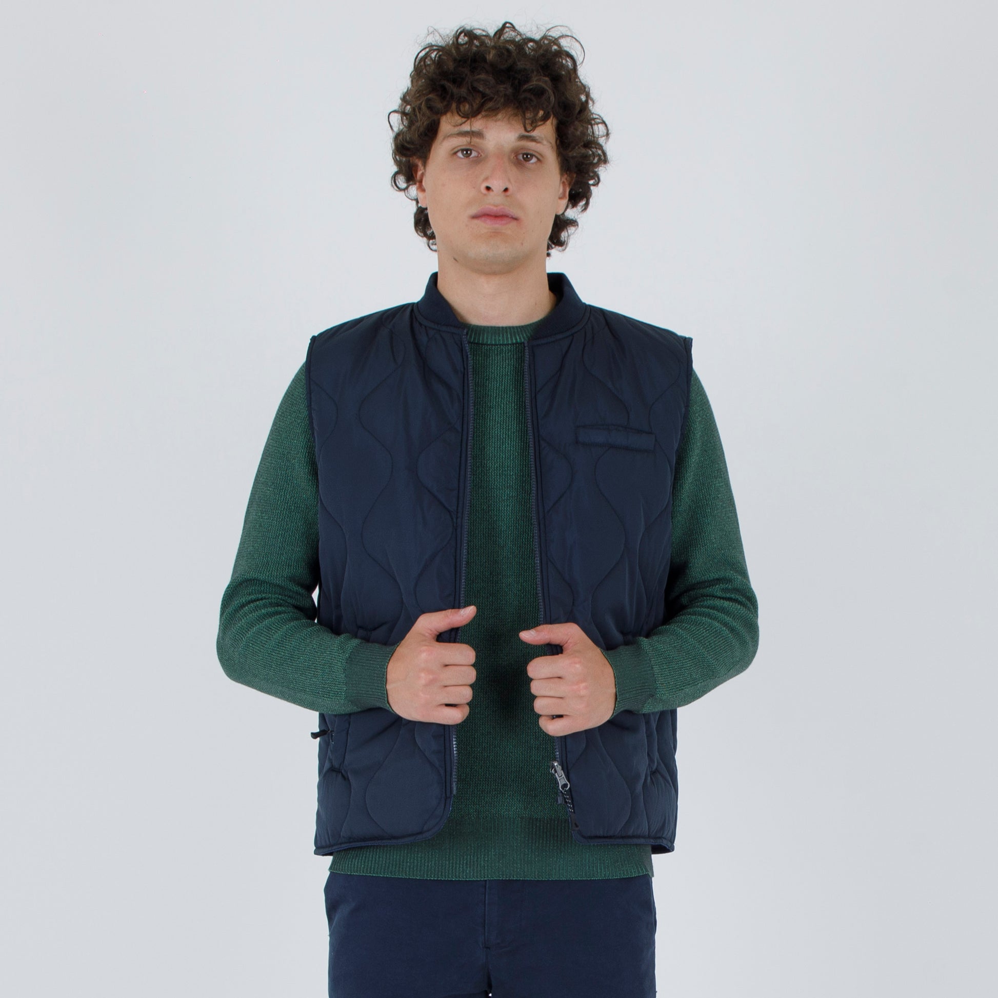 Gilet  in nylon e jeans reversibile