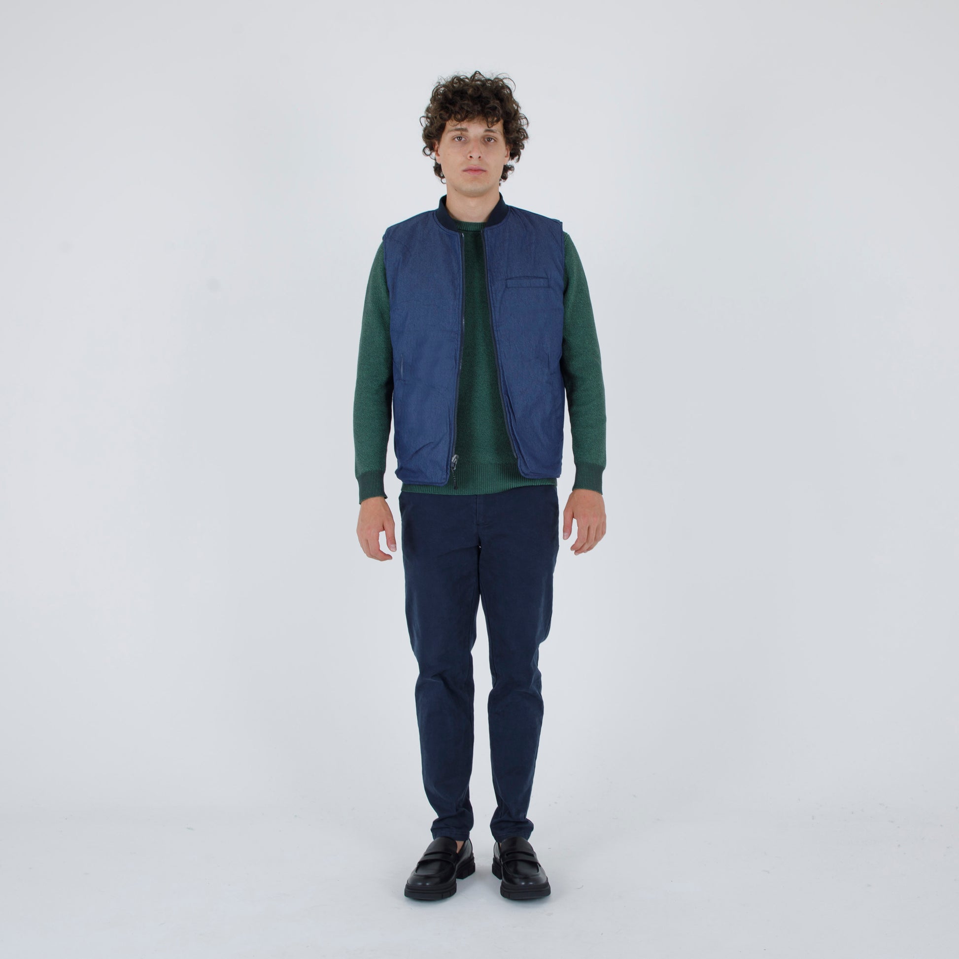 Gilet  in nylon e jeans reversibile