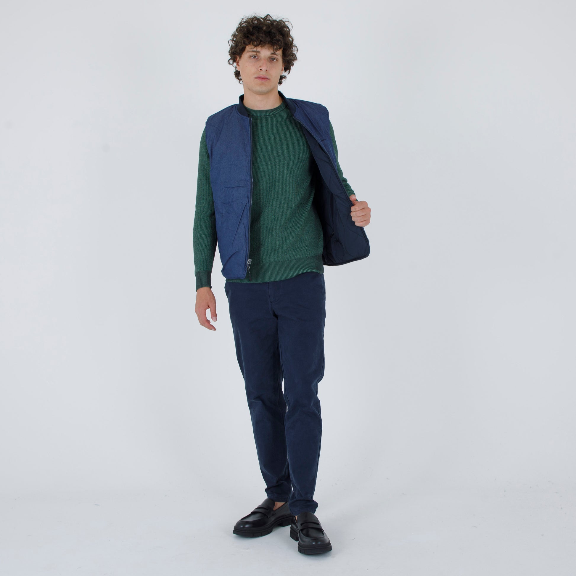 Gilet  in nylon e jeans reversibile