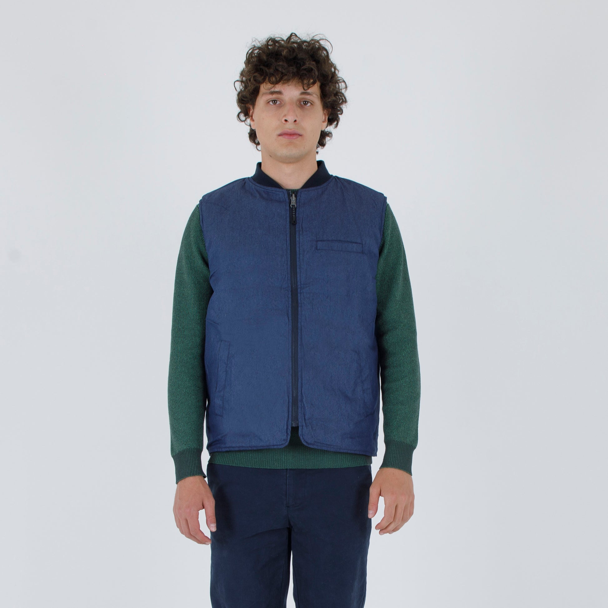 Gilet  in nylon e jeans reversibile