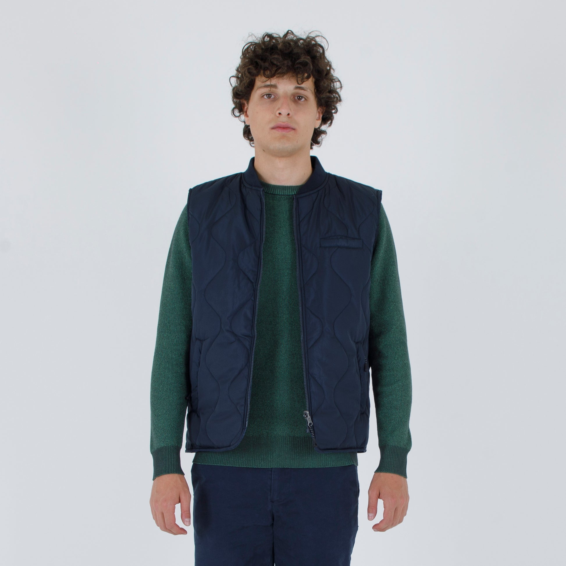 Gilet  in nylon e jeans reversibile